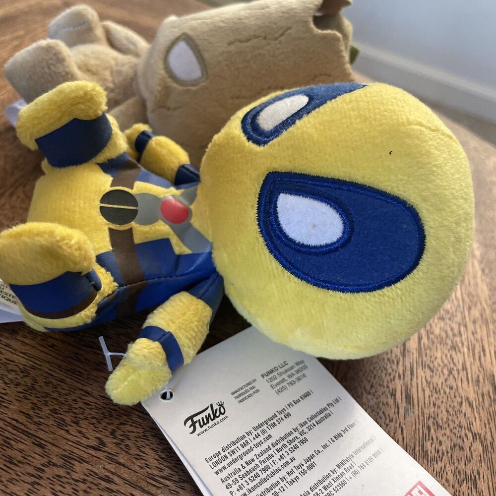 Groot &‎ Deadpool Yellow 2015 Funko Mopeez Disney Marvel Mini Plush Toy Set Of 2 - Picture 3 of 9